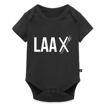 Laax Fischerhut - Baby Premium Kurzarmbody - Schwarz - Vorne