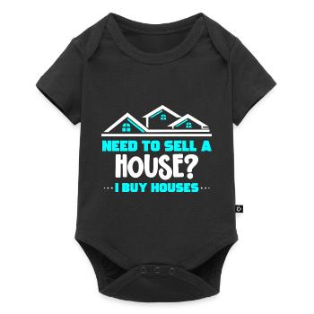 Avez-vous besoin d’une maison à vendre que j’achète - Body à manches courtes Premium Bébé - noir - Devant