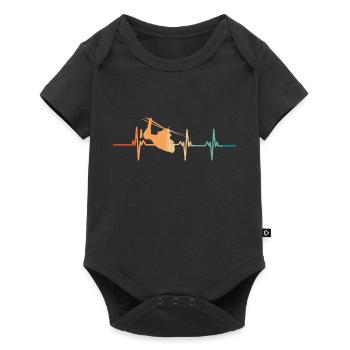 Battement de cœur hélicoptère - Body à manches courtes Premium Bébé - noir - Devant