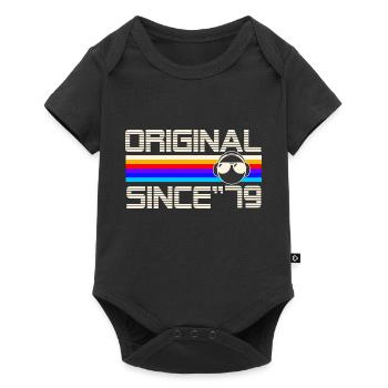 Seit 79 - Baby Premium Kurzarmbody - Schwarz - Vorne