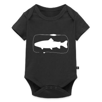 Trout Sbirolino assembly with paste - Baby Premium short-sleeve bodysuit - black - Front