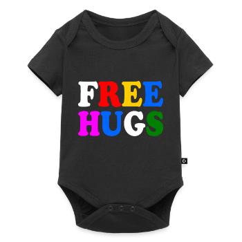 Free hugs - Body à manches courtes Premium Bébé - noir - Devant