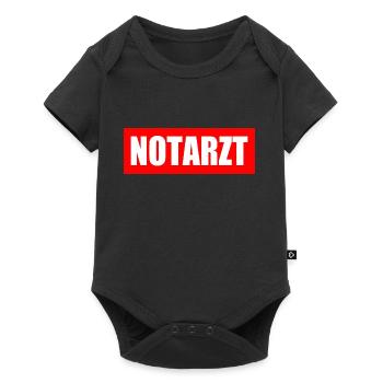 Notarzt - Baby Premium Kurzarmbody - Schwarz - Vorne