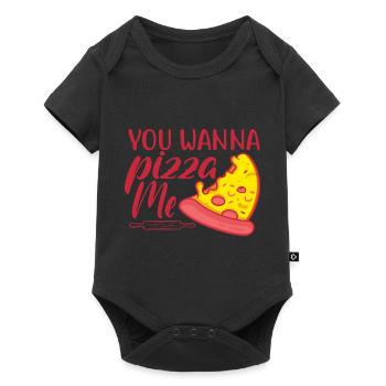 You Wanna Pizza Me - Funny Pizza Lovers - Body à manches courtes Premium Bébé - noir - Devant