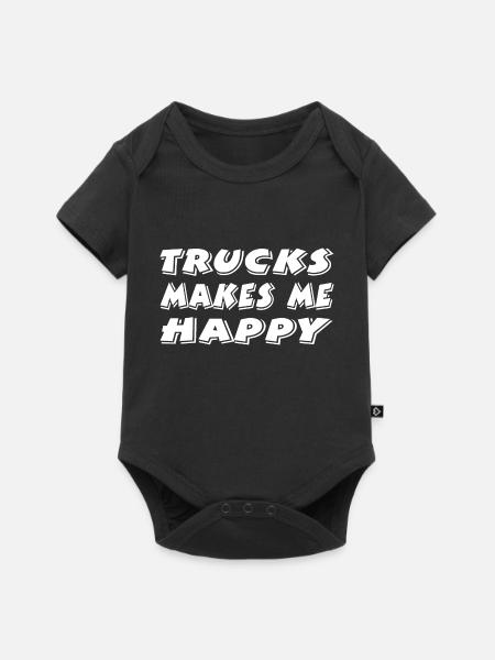Truck - Baby Premium Kurzarmbody - Schwarz