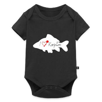 I love CARP white - Baby Premium short-sleeve bodysuit - black - Front