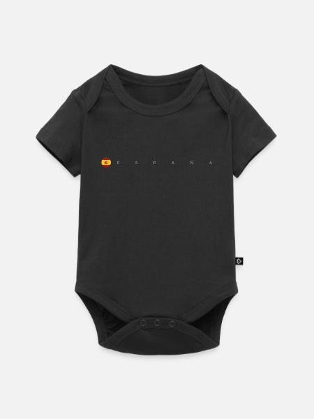 España Flaggenwappen - Baby Premium Kurzarmbody - Schwarz