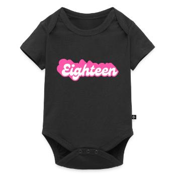 Eighteen birthday - 18th birthday retro pink - Baby Premium short-sleeve bodysuit - black - Front