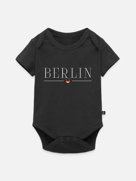 Berlin: Trendy, lebendig, einzigartig - Baby Premium Kurzarmbody - Schwarz