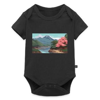 Miho No, Matsubara, Japan - Pixel Art - Baby Premium short-sleeve bodysuit - black - Front