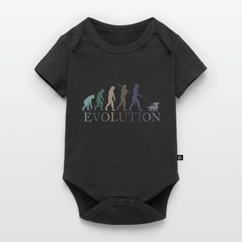 EVOLUTION DES RETRO-DACKELS Baby Premium Kurzarmbody