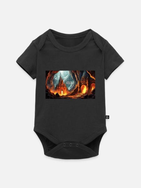 wunderschöne mythische Orte – Avalon - Baby Premium Kurzarmbody - Schwarz