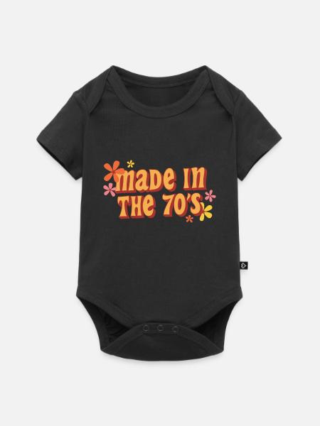 made in the 70s - Baby Premium Kurzarmbody - Schwarz