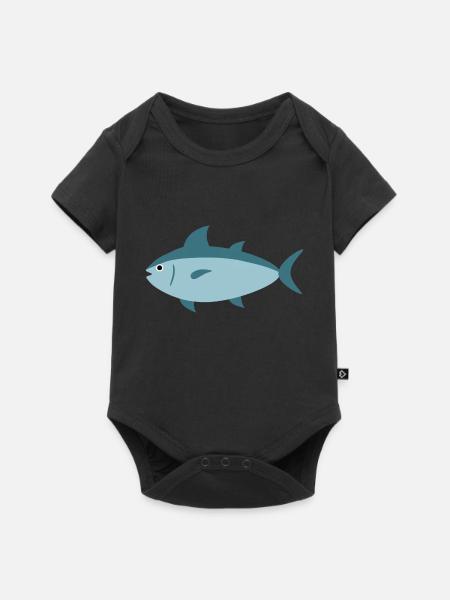 Thunfisch - Baby Premium Kurzarmbody - Schwarz