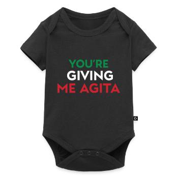 Giving Me Agita Funny Italian Sayings Quote - Baby Premium short-sleeve bodysuit - black - Front
