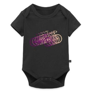 Bicycle Road Bike Vintage Retro Grunge - Baby Premium short-sleeve bodysuit - black - Front