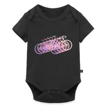 Bicycle Road Bike Vintage Retro Grunge - Baby Premium short-sleeve bodysuit - black - Front
