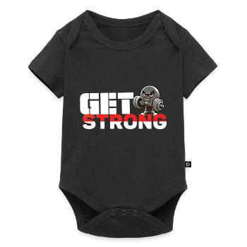 Get Strong - Baby Premium short-sleeve bodysuit - black - Front