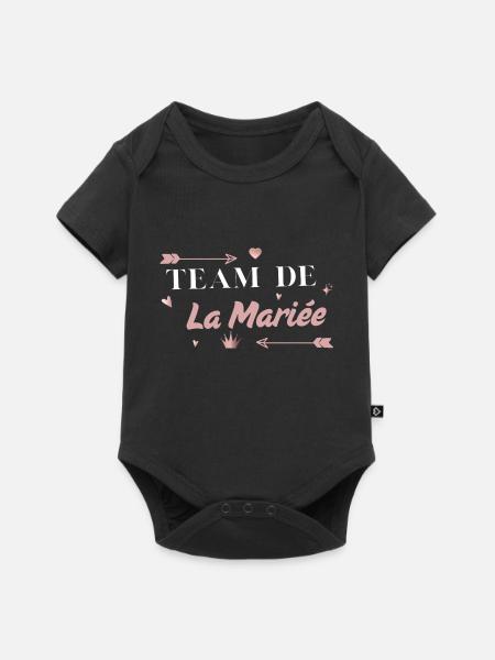 Pink Arrow Brautteam - Baby Premium Kurzarmbody - Schwarz
