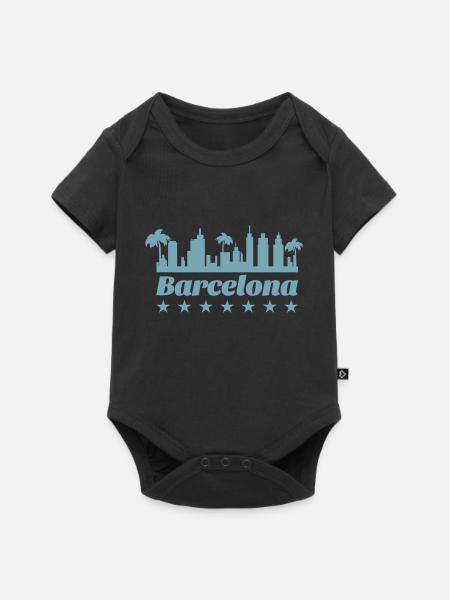 barcelona - Baby Premium Kurzarmbody - Schwarz