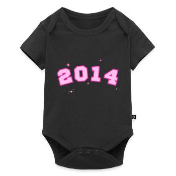 2014 rose étoile - Body à manches courtes Premium Bébé - noir - Devant