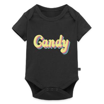 CANDY vintage design - Baby Premium Kurzarmbody - Schwarz - Vorne