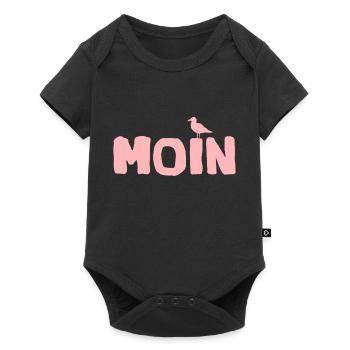 Moin die Möwe édition locale - Body à manches courtes Premium Bébé - noir - Devant