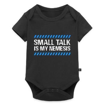 small talk est mon ennemi juré Design pour une personne INTJ - Body à manches courtes Premium Bébé - noir - Devant