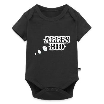 Alles Bio - Baby Premium Kurzarmbody - Schwarz - Vorne