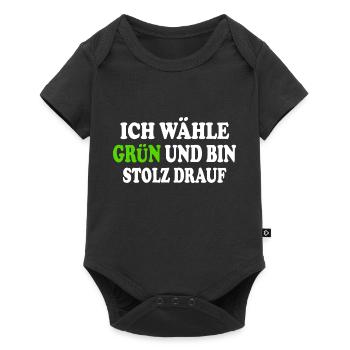 I vote green and I'm proud of it - Baby Premium short-sleeve bodysuit - black - Front