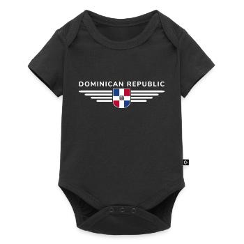 République dominicaine T-Shirt Design - Body à manches courtes Premium Bébé - noir - Devant