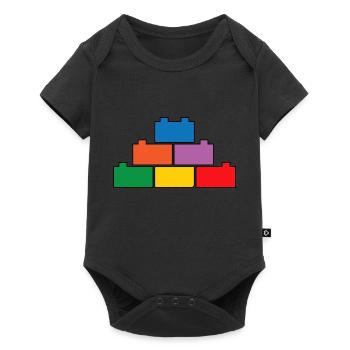 Brick Builder Toys Blocks Clamping Blocks Bricks - Baby Premium short-sleeve bodysuit - black - Front