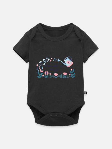 MAGIC GARDEN ohne Hintergrund - Baby Premium Kurzarmbody - Schwarz