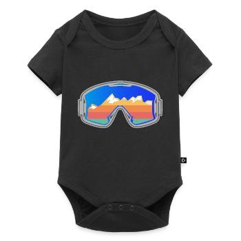 Ski Goggles Skier Vintage Design Bright - Baby Premium short-sleeve bodysuit - black - Front