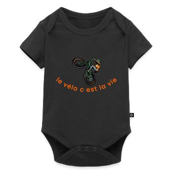 Cycling is life,Cycling,Cyclist,Cycling - Baby Premium short-sleeve bodysuit - black - Front