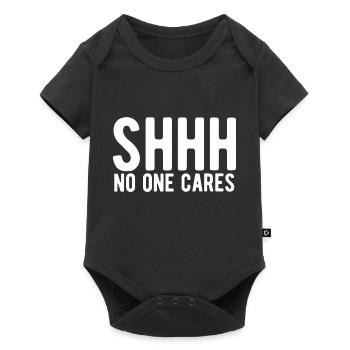 Shhh No One Cares - Baby Premium short-sleeve bodysuit - black - Front