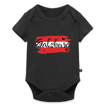 Drapeau Autriche Salzbourg - Body à manches courtes Premium Bébé - noir - Devant