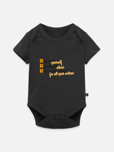 Respekt - Baby Premium Kurzarmbody - Schwarz
