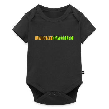 Living My Okayest Life Funny Mediocre Saying - Baby Premium short-sleeve bodysuit - black - Front