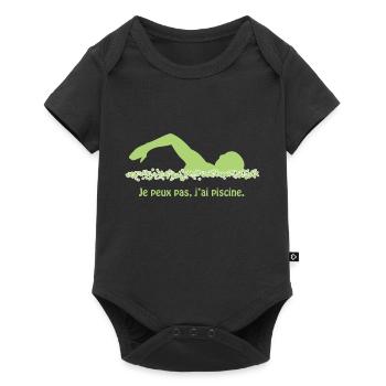 Je peux pas, j'ai piscine - Body à manches courtes Premium Bébé - noir - Devant