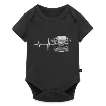 Cadeau machine à écrire Heartbeat - Body à manches courtes Premium Bébé - noir - Devant