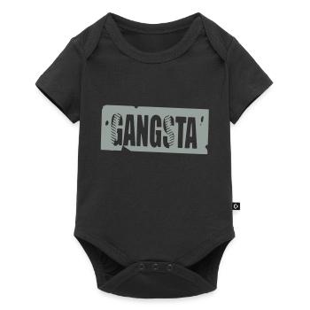 gangsta - Body à manches courtes Premium Bébé - noir - Devant