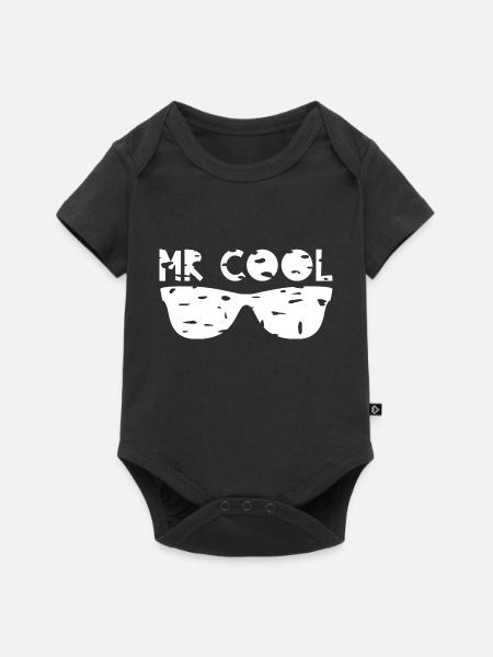 MR cool white - Baby Premium Kurzarmbody - Schwarz
