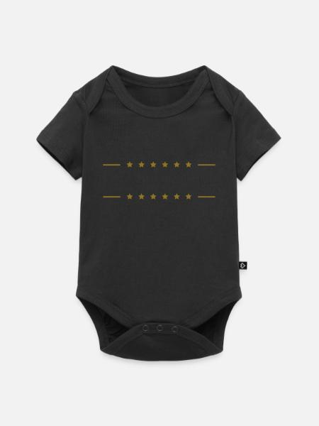 Stars Lines - Baby Premium Kurzarmbody - Schwarz