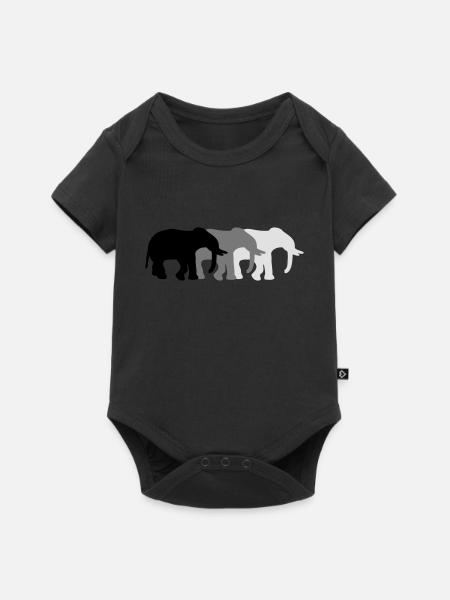 3 Elephants - Baby Premium Kurzarmbody - Schwarz