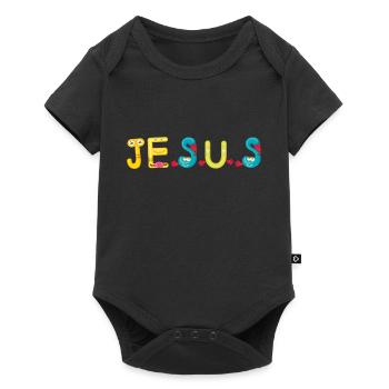 Jesus - Baby Premium Kurzarmbody - Schwarz - Vorne