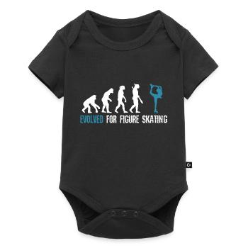 Evolved for Figure Skating Evolution - Baby Premium Kurzarmbody - Schwarz - Vorne