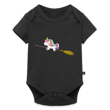 Unicorn witch mythical creature mystical - Baby Premium short-sleeve bodysuit - black - Front