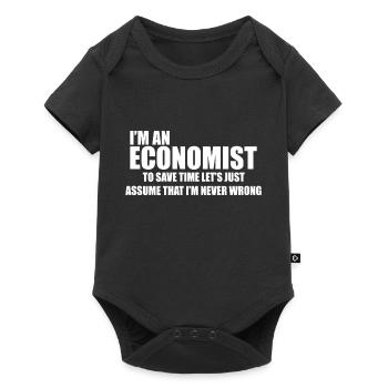 Je suis économiste pour gagner du temps économiste cadeau - Body à manches courtes Premium Bébé - noir - Devant