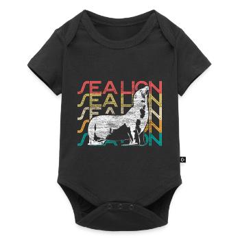 Sea Lion Sea cow animal welfare gift idea - Baby Premium short-sleeve bodysuit - black - Front